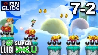 New Super Luigi U 3 Star Coin Walkthrough  Meringue Clouds 2 Wiggler Rodeo [upl. by Adriana]