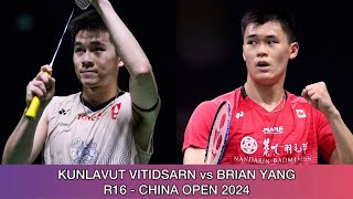 Kunlavut Vitidsarn vs Brian Yang  Badminton China Open 2024 [upl. by Osmond338]