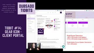 Dubsado Tidbit 14 Gear Icon Settings  Portal [upl. by Ainesy474]