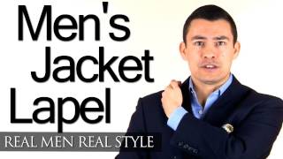 Mens Jacket Lapel Types  Peak Lapels  Notch Lapels  Shawl Lapel  Suit amp Sport Jacket Lapels [upl. by Symons]