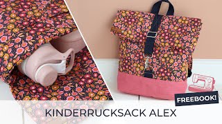 KINDERRUCKSACK nähen ♥ Freebook ALEX [upl. by Sal]