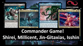 Commander Game  Shirei Millicent JinGitaxias Isshin  EDH Format [upl. by Aratahs]