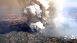 Wildfire burning in Larimer County stands at 0 percent containment [upl. by Iturhs]