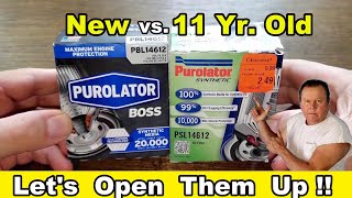 Purolator Boss PBL14612 Oil Filter vs Purolator Synthetic PSL14612 Oil Filter Cut Open Comparison [upl. by Sweet]