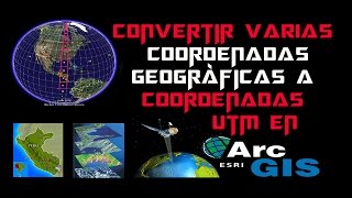 convertir varias coordenadas Geográficas a UTM [upl. by Rramaj925]