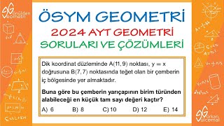 2024 YKS AYT GEOMETRİ SORU VE ÇÖZÜMLERİ PDF EKLİ [upl. by Aerdnu]