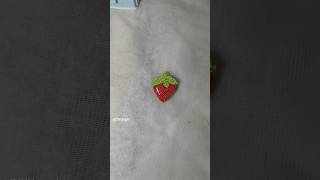 Strawberry broach from seed beads 🍓 [upl. by Oner478]