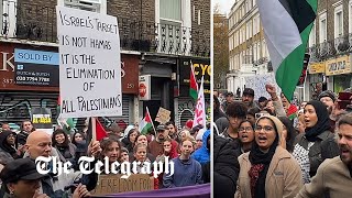 ProPalestine protesters demonstrate outside of Keir Starmers offices in London [upl. by Lea250]