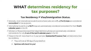 Residency for tax purposes [upl. by Lesh]