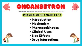 Antiemetics pharmacology Ondansetron pharmacology Zofran pharmacology Pharmacology Made easy [upl. by Ardnoik]