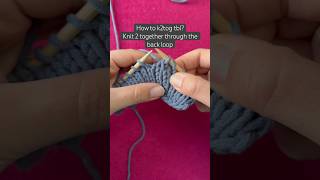 K2tog tbl Stitch Tutorial  knit 2 together through the back loop knittingstitches shorts [upl. by Buddy]