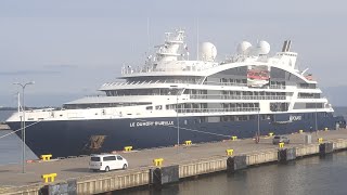 cruise ship MV Le dumont Durville arriving to Tallinn [upl. by Annawek]