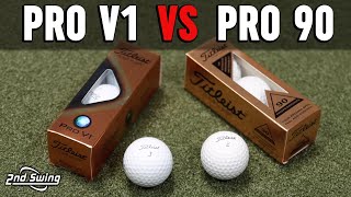 Titleist Golf Balls Test  Old vs New  Pro V1 vs Professional 90 [upl. by Ahsikit]