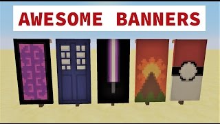 ✔ TOP 5 AWESOME MINECRAFT BANNER DESIGNS WITH TUTORIAL [upl. by Fasano]