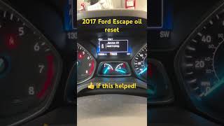 2017 Ford Escape oil reset [upl. by Idihsar]