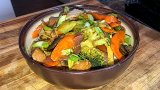 Gardein Porkless Bites Review and Stir Fry Recipe  healthy recipe channel [upl. by Martinez]