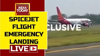 PatnaDelhi SpiceJet Flight Makes Emergency Landing After Wing Catches Fire LIVE News  India Today [upl. by Arec]