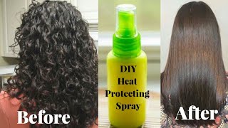 How to STRAIGHTEN Hair at home PROFESSIONALLY  DIY Heat Protecting Spray [upl. by Einhorn]