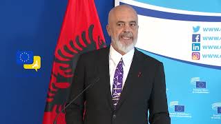 Edi Rama in Brussels calls for following EESCs example Albania debates the European integration [upl. by Ocer97]