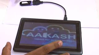 Demonstration on How to Use Aakash Tablet 1 [upl. by Ociral]