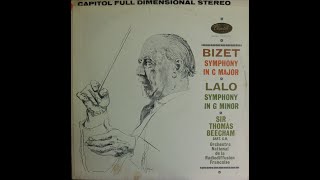 Bizet  Symphony In C Major Lalo  Symphony in G Minor  Beecham circa 1960 Complete LP [upl. by Ahsiakal]