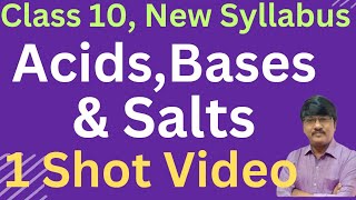 AcidsBases ampSalts 1 Shot Video Class 10 New Syllabus 2024physicsconceptsbyalisir [upl. by Anerak534]