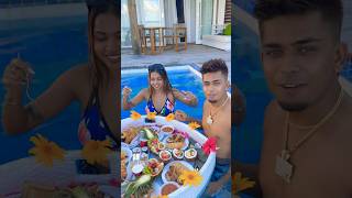 Maldives Me Kiya Floating ￼Breakfast 😍 ytshorts sonadey mukulgain mukulsona viralvideo [upl. by Utica]