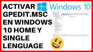 Activar gpeditmsc en Windows 10 home Home Single Lenguage  2020 [upl. by Portie]