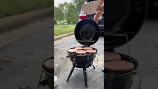 Testing a portable Grill for 8 burgers 🍔 [upl. by Howenstein]