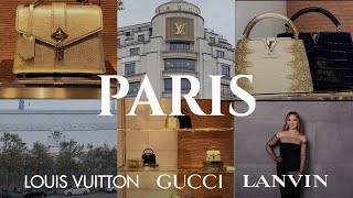 PARIS LOUIS VUITTON 202425 New winter bags collection shoes clothes GUCCI  LANVIN [upl. by Ahsiatal]