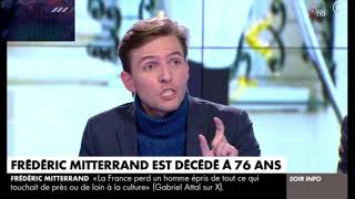 quotCest extrêmement scandaleux quotUn débatteur de CNews dénonce lhommage rendu à Frédéric Mitterrand [upl. by Eseer]