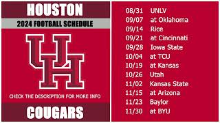 2024 Houston Cougars Football Schedule [upl. by Nomyad]