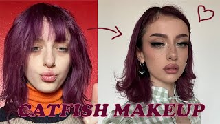 MY CATFISH MAKEUP ROUTINE grwm [upl. by Hallimaj871]