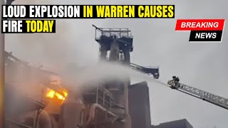 Loud explosion in warren Causes fire today coke plant warren ohio explosionarcelormittal explosion [upl. by Gove739]