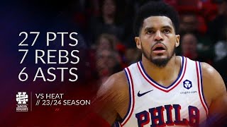 Tobias Harris 27 pts 7 rebs 6 asts vs Heat 2324 season [upl. by Kreitman732]