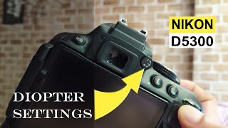 Diopter viewfinder button settings on Nikon and Canon DSLR [upl. by Ramyar]