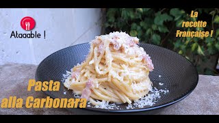 Spaghetti alla Carbonara La recette Française [upl. by Noyerb]