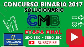 BINARIA FINAL 2017 LIMA 2°SEC 3°SEC [upl. by Holbrook190]