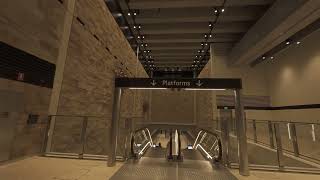 Barangaroo Metro Station  Sydney Australia  Driverless trains [upl. by Kamin]