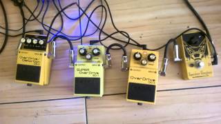 Boss Sd1 VS Od3 VS Os2 VS Speaker Cranker EQD  Overdrive comparison [upl. by Stallworth]