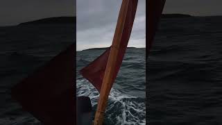 Drascombe Longboat sailing on a close reach to Great Saltee Island from Kilmore Quay [upl. by Perr]