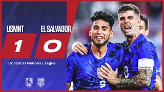 Ricardo Pepi lifts USA over El Salvador 😤  USMNT 10 El Salvador  Official Highlights [upl. by Whittemore626]