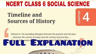 Chapter 4 Timeline and Sources of History Class 6 Social Science New NCERT Book [upl. by Fortunna]