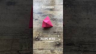 ORIGAMI DIAMOND EASY TUTORIAL CRAFT  DIY DIAMOND ORIGAMI PAPER INSTRUCTIONS  JEWELRY ORIGAMI ART [upl. by Lekcim]