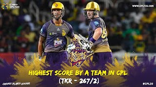 Trinbago Knight Riders set the highest score by a team at CPL  CPL 2019 [upl. by Airogerg]