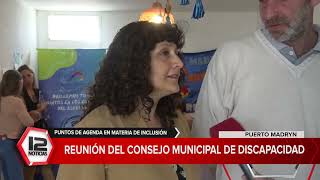 MADRYN  Reunión del Consejo Municipal de Discapacidad [upl. by Tolmann205]