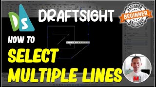 Draftsight How To Select Multiple Lines [upl. by Nohsav]