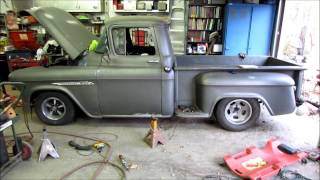 55 chevy truck rearend install part 2 [upl. by Tloc162]