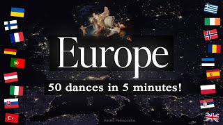 EUROPE • 50 dances in 5 minutes Vasilis Dance [upl. by Airotnes]