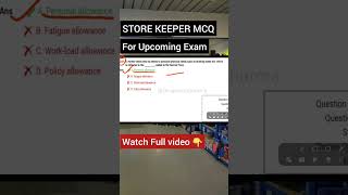 Crack Store Keeper Exam 2024 [upl. by Amlez568]